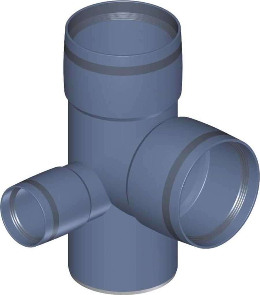 PoloPlast POLO KAL XS Doppelabzweig DN 90/50/90, 87,5 Grad, Produktbild 