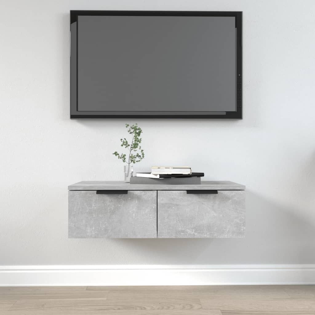 Best Möbel Wandschrank Betongrau 68x30x20 cm Holzwerkstoff - Schränke & Zubehör Cloris Neu7490305 1parcel