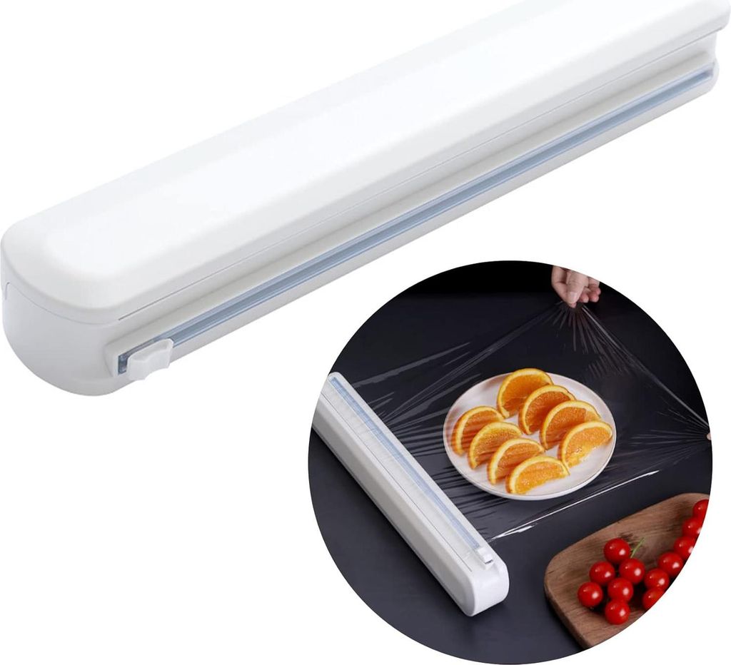 Lebensmittelfolienspender, Papierschneider – Restaurantzubehör, Schneider, Schneide-Organizer, passend für Breiten unter 32 cm, für Aluminiumf...