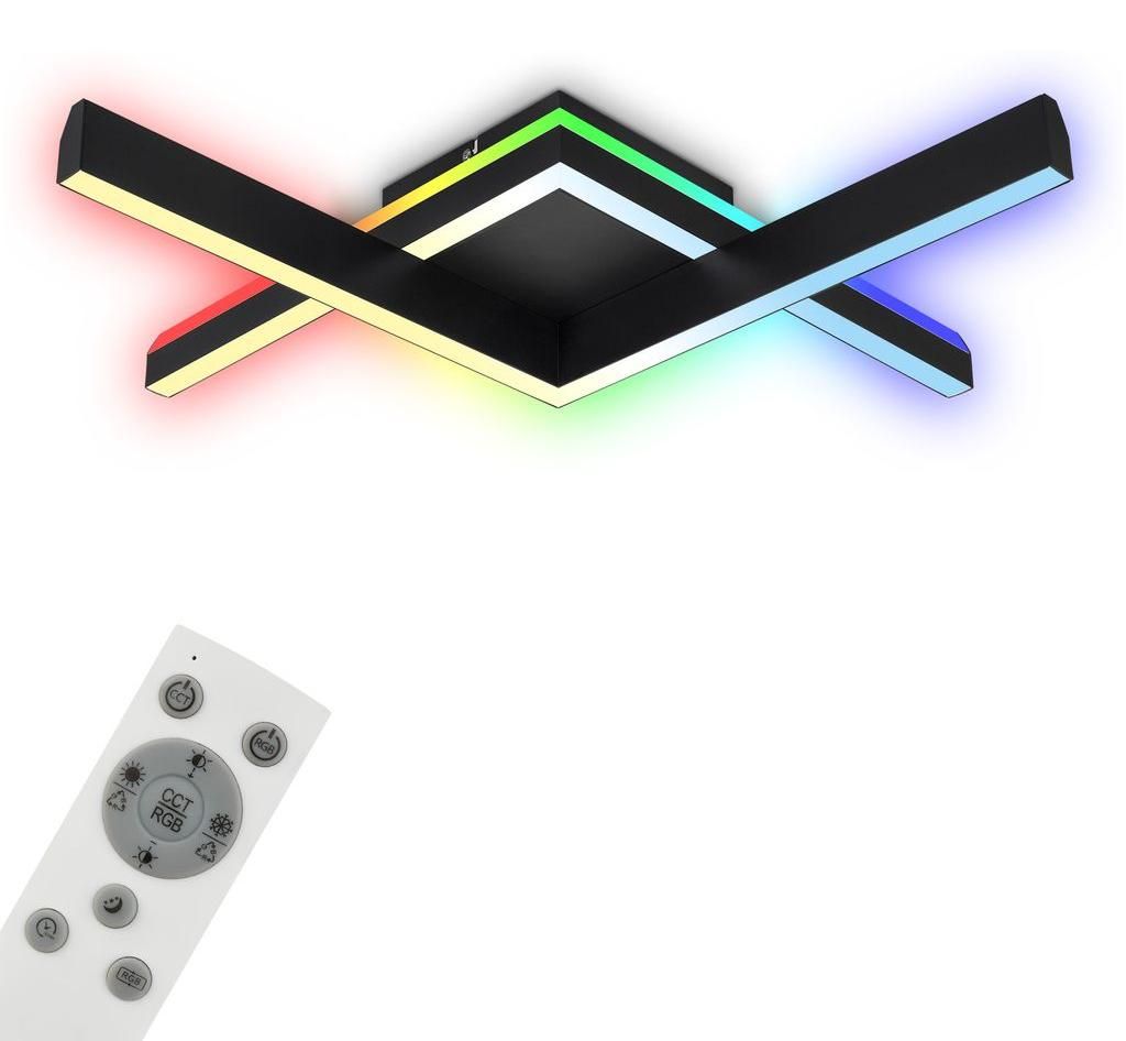 LED Deckenleuchte Kinderzimmer bunt RGB dimmbar schwarz CCT Produktbild 