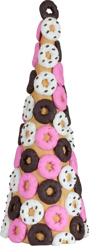 Lebkuchenbaum 31cm rosa-weiß-dunkelbraun