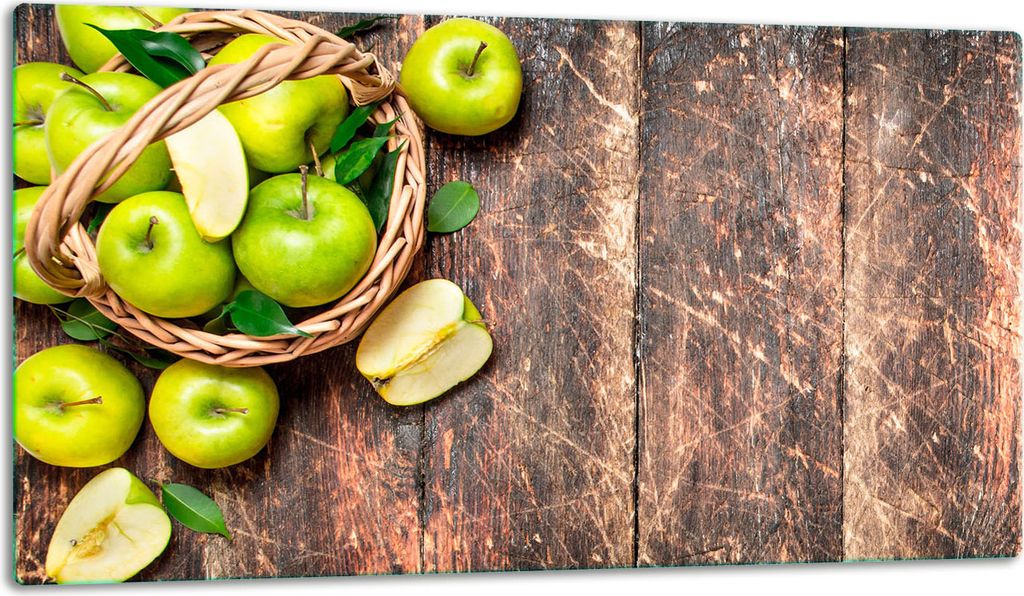 Glasschneidebrett Herdabdeckplatte Glaskeramikkochfeld Universal 52x30 cm Obst