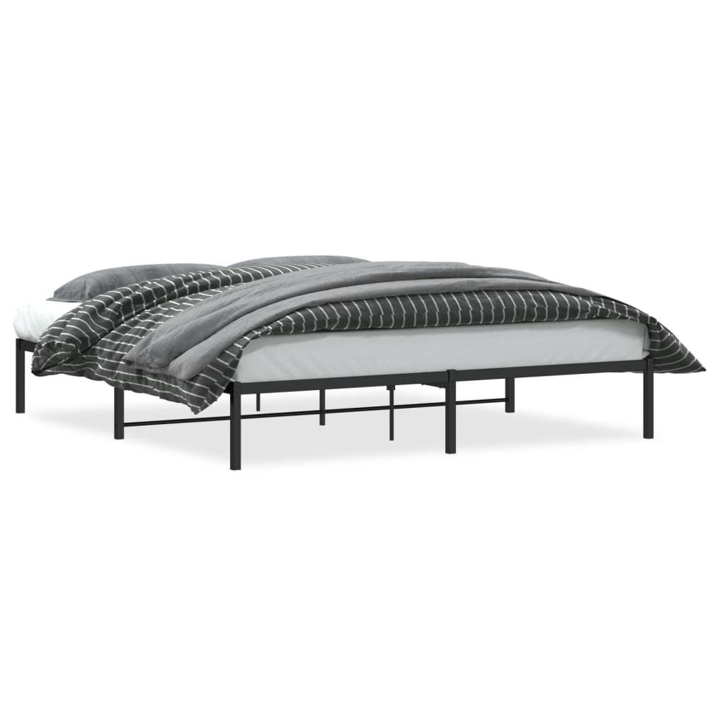 vidaXL Rama łóżka metalowa czarna 180x200 cm Zdjęcie produktu 