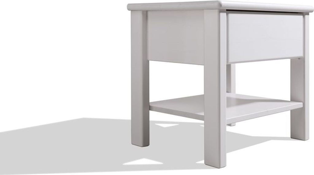 Nachtkommode Ginevra 50 x 46 x 40 cm in Fichte Natur 1 Schublade