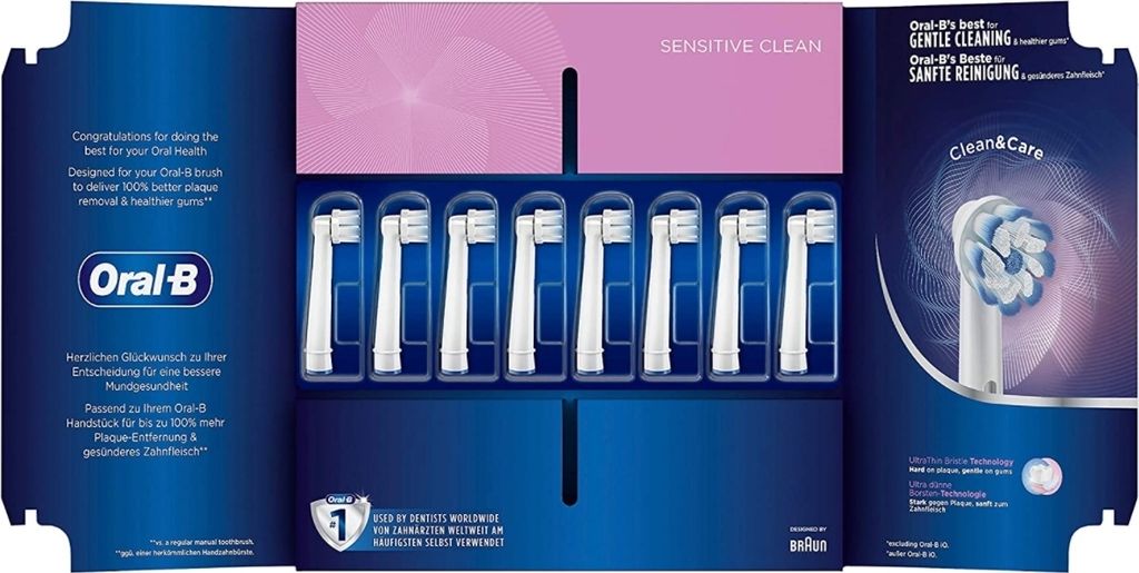 Oral-B, Sensitive Clean, têtes de brosse, 8 pièces Image du produit 