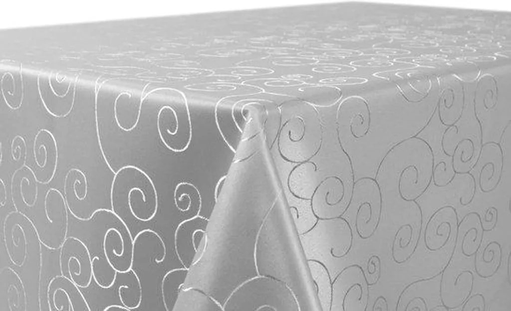 Nappe de table en damas à motif circulaire 140x300 cm haut de gamme