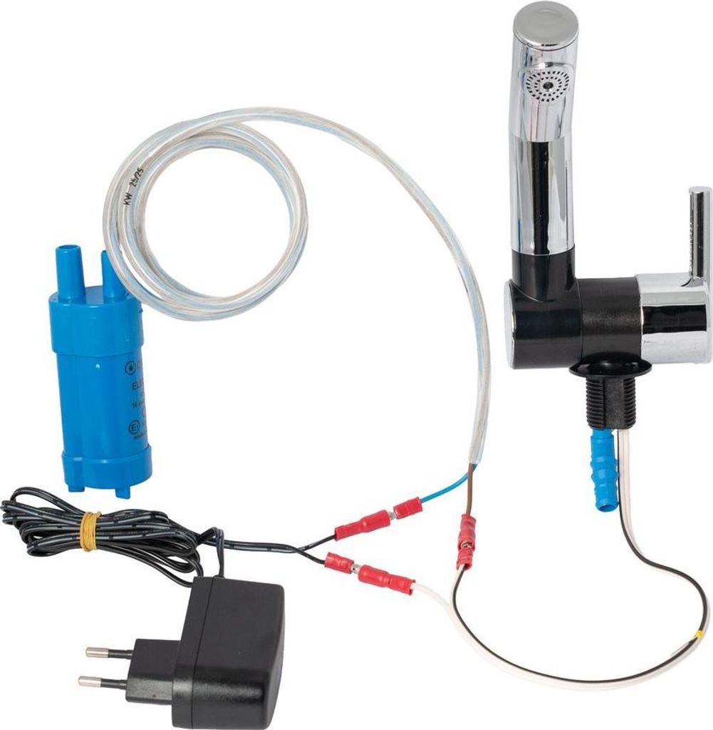 230V Sienna Camping Automatikwasserhahn + Tauchpumpe + Netzstecker womo ad-ideen