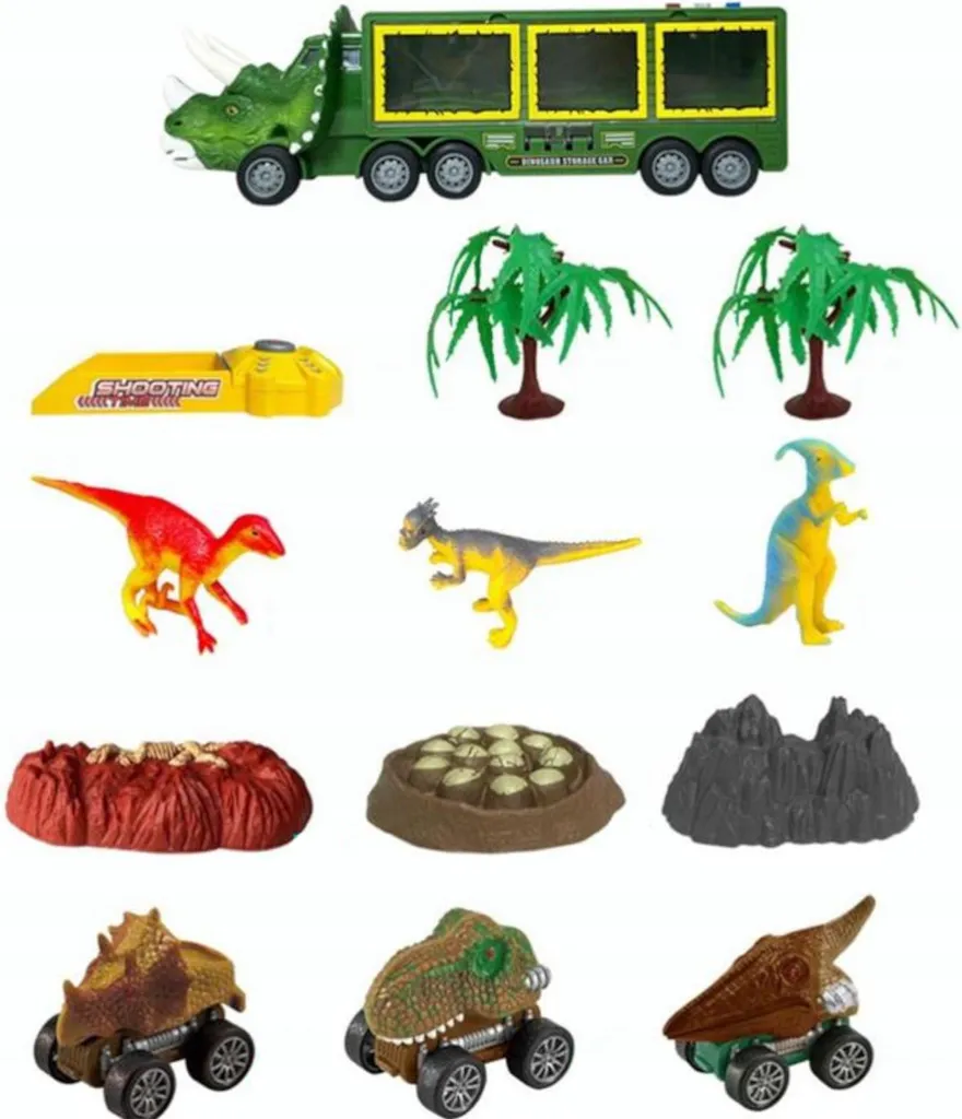 Camion dinosaure transporteur avec voitures et remorques modèle 1300A - 6