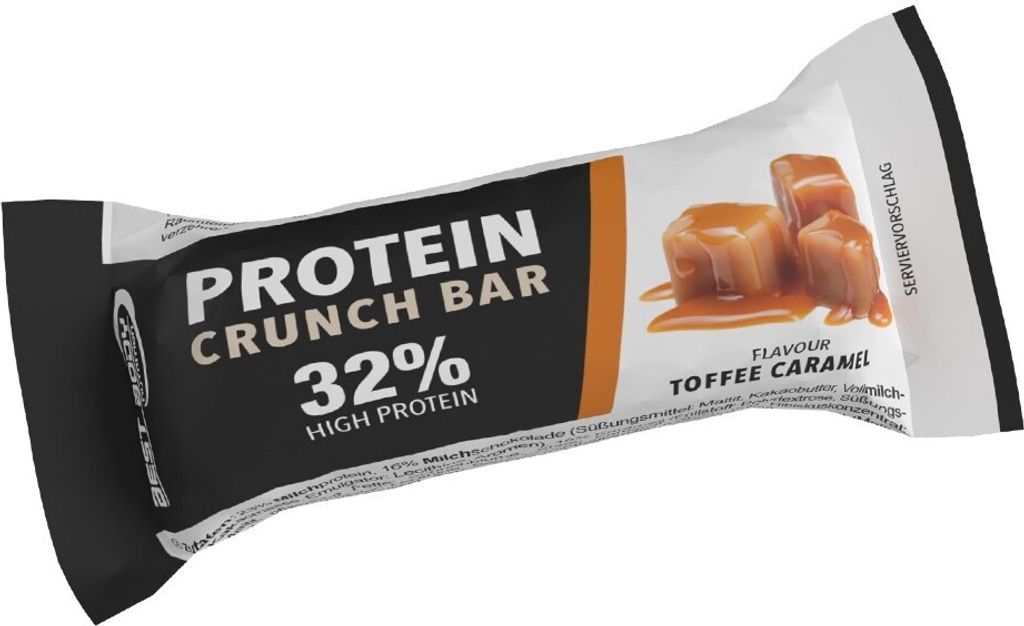 Best Body Nutrition - Protein Crunch Bar - 35 g Riegel, 12 x 35 g Riegel / Faltschachtel, Geschmack: Toffee Caramel
