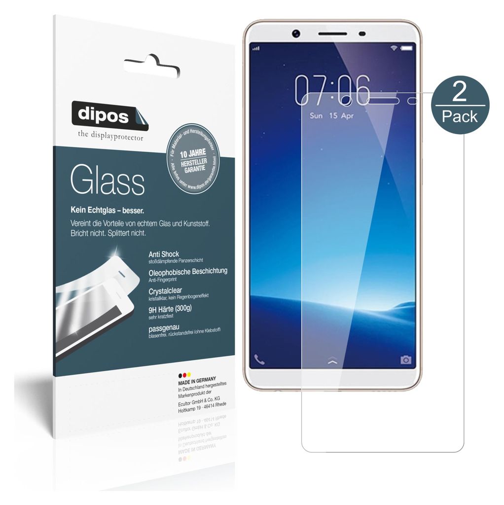2x Schutzfolie für Vivo Y71i - Anti-Shock 9H Folie dipos Produktbild 