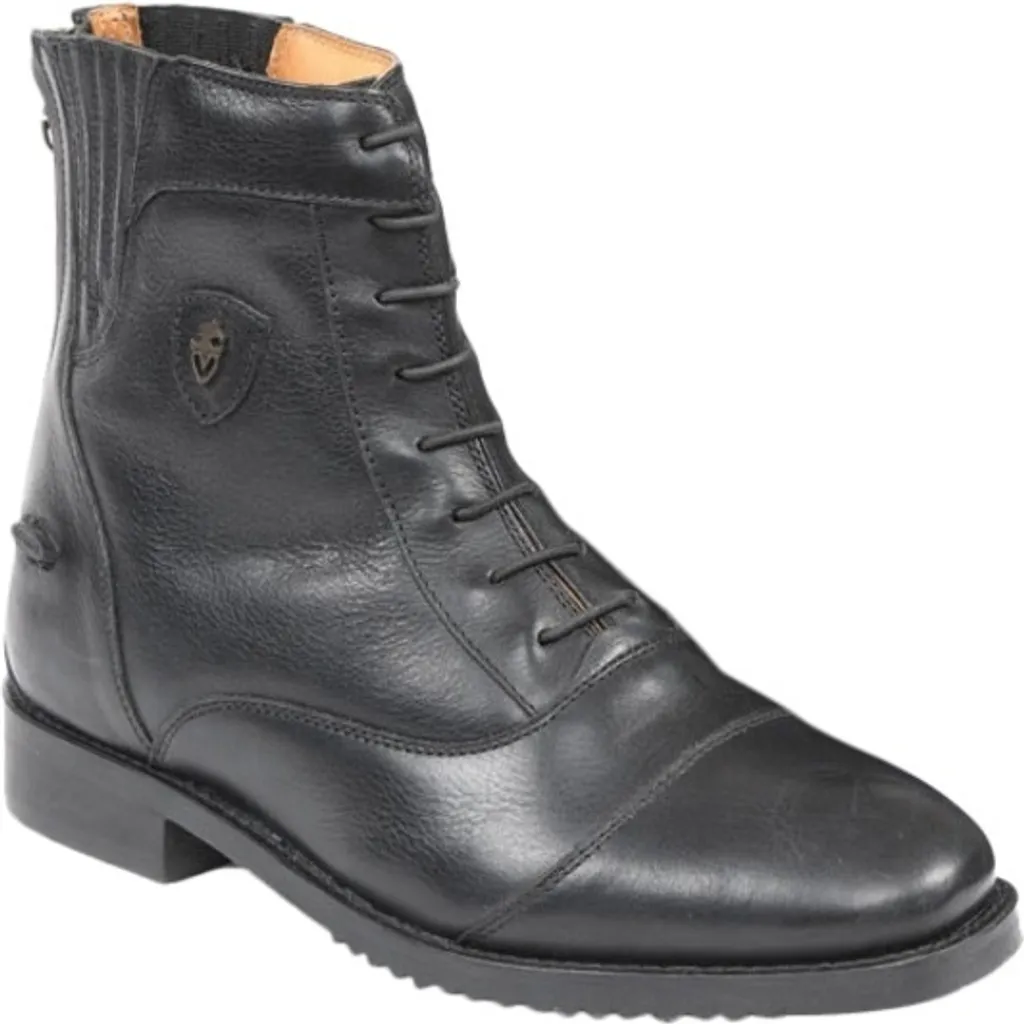 Bottes Moretta Teresa ER268 cuir noir : confort et lacets pour femme