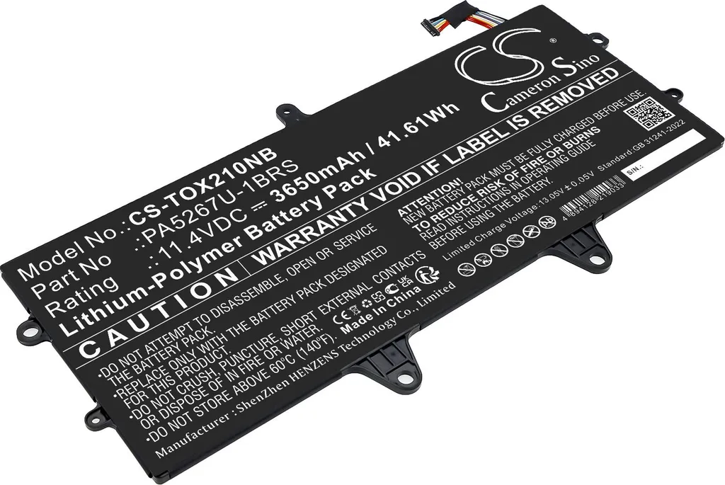 Batteria TECHTEK per Toshiba Portege X20W: Libertà di Viaggio 44Wh - 1