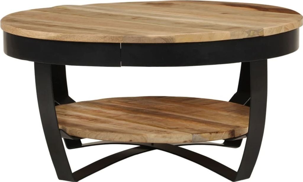 vidaXL Couchtisch Raues Massives Mangoholz 65x32 cm Produktbild 7