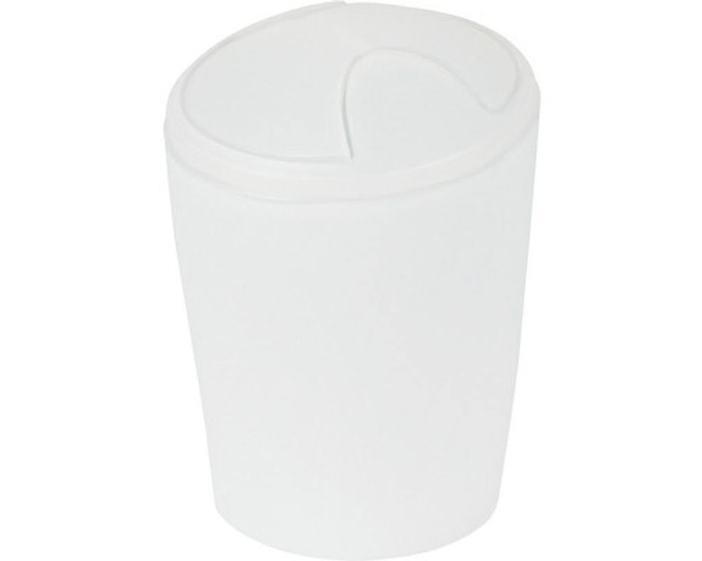 Spirella Kosmetikeimer "Move" Abfalleimer Schwingdeckeleimer | Kunststoff | 5 Liter | Frosty Weiß