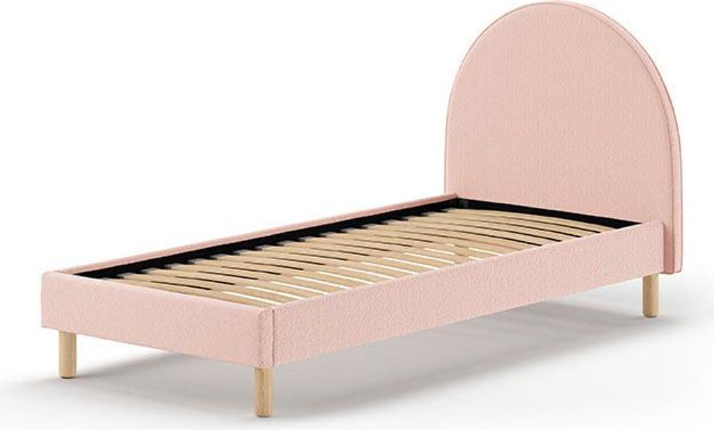 FURNLUX Kids Einzelbett Moon Pink 90x200cm / Hauptfarbe: Rosa / Abmessungen: 97 x 212 x 107 cm