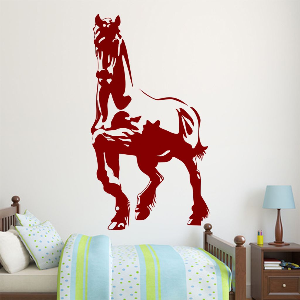 KIWISTAR Pferd Hengst Wandtattoo in 6 Größen - Wandaufkleber Wall Sticker - Dekoration, Küche, Wohnzimmer, Schlafzimmer, Badezimmer