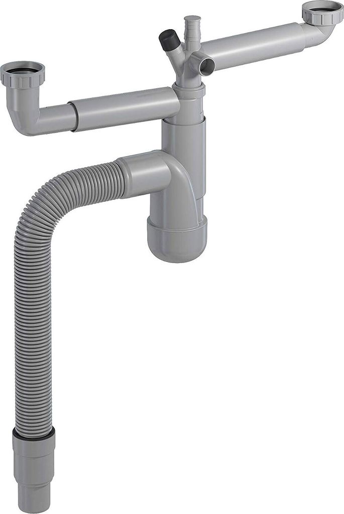 PREVEX Flexloc Siphon 1 1/2" mit 2 Anschlüssen für Produktbild 