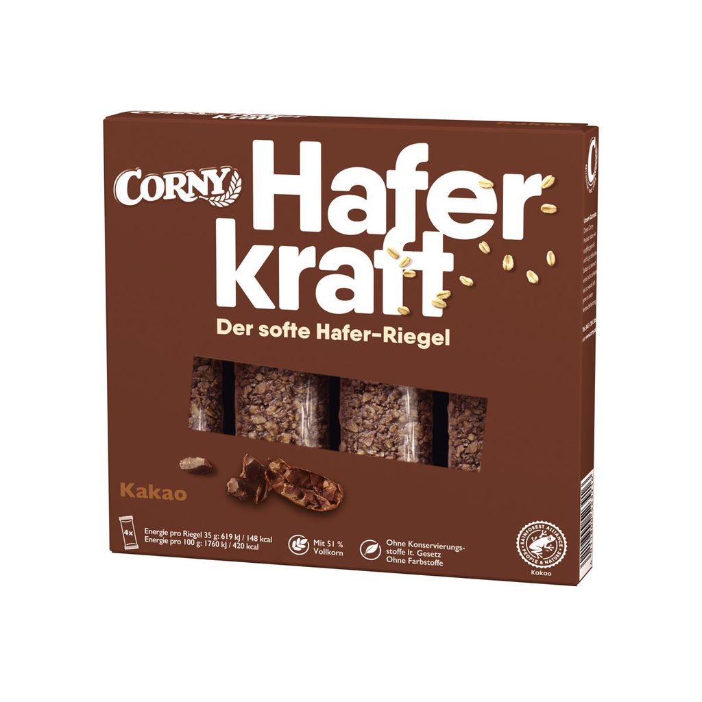 Corny Avoine Cacao, barre de céréales, barre de chocolat, Image du produit 