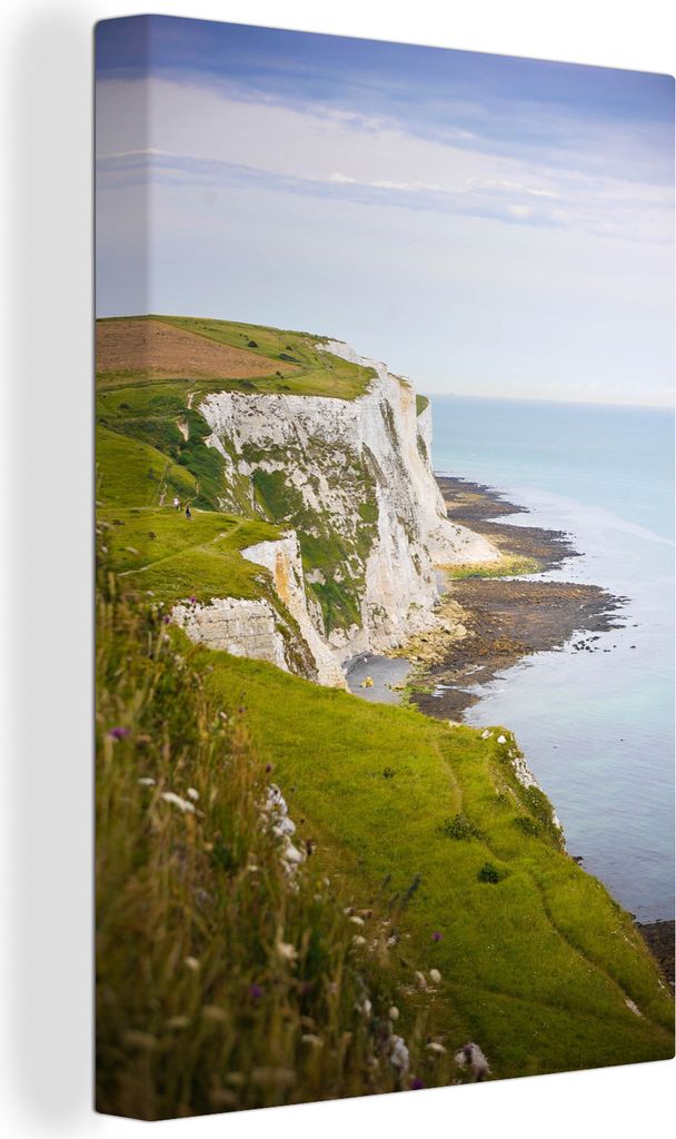 OneMillionCanvasses - Leinwandbilder - 90x140 cm, Weiße Klippen von Dover, Südostengland, UK, Wandbilder Kunstdruck Wanddekoration - Foto auf L...
