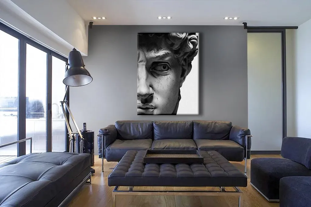 Michelangelo Quadro d'Autore 70x100 cm - Canvas su Telaio in Legno