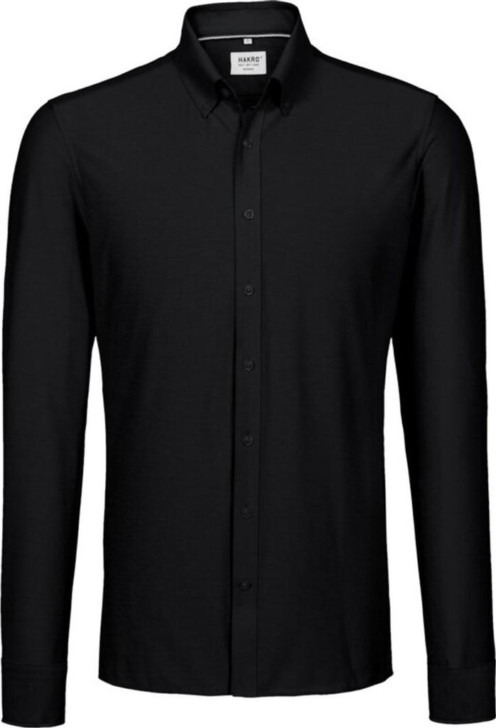 HAKRO Hemd Natural Stretch Regular 130, schwarz, 2XL