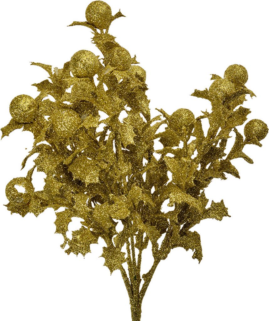 Clayre & Eef Kunstblume 35 cm Goldfarbig Kunststoff