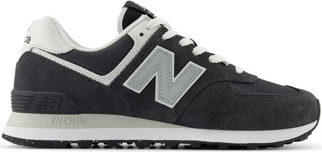 New Balance 574 Wildleder Trainer, Schwarz 42 EU Produktbild 
