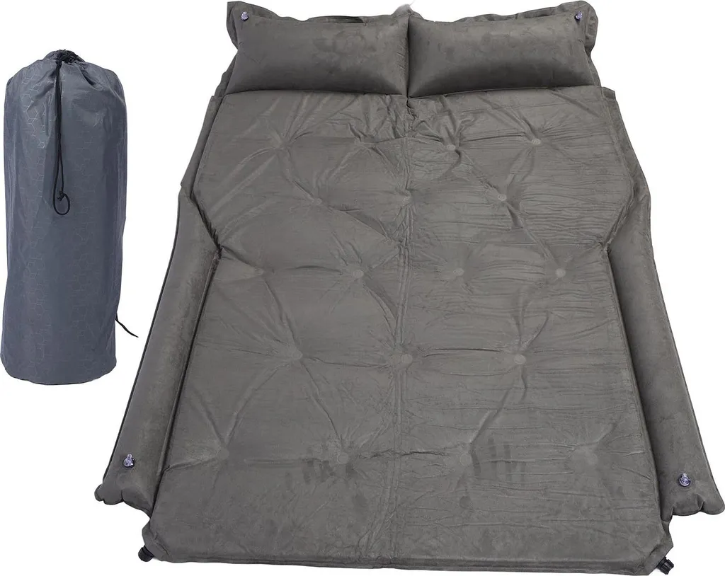 Lit de voiture gonflable SUV en daim gris pour minivan et camping