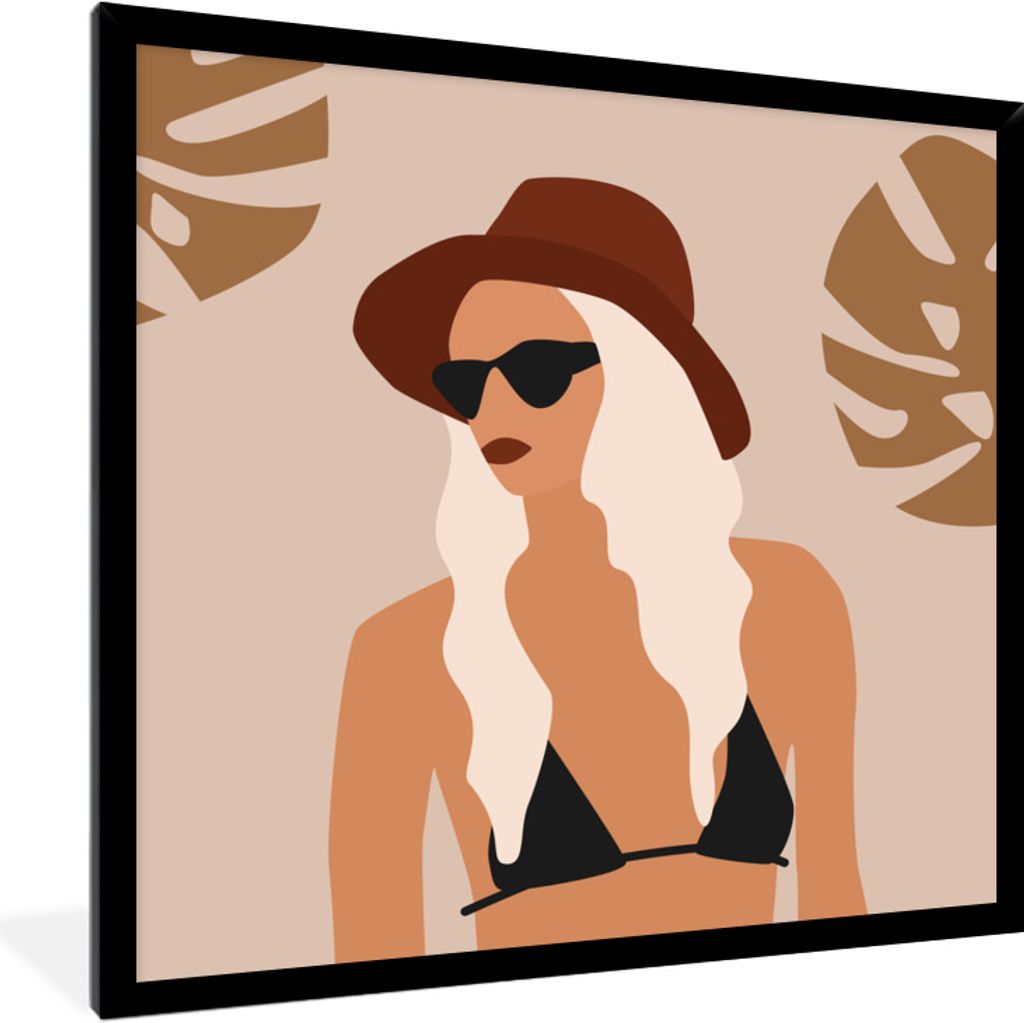 MuchoWow® Gerahmtes Poster Sommer - Frau - Bikini 40x40 cm Produktbild 