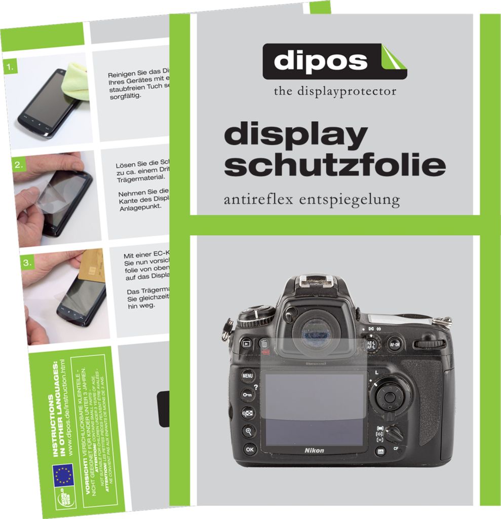 2x Schutzfolie für Nikon D700 matt Displayschutzfolie Folie Display Schutz dipos