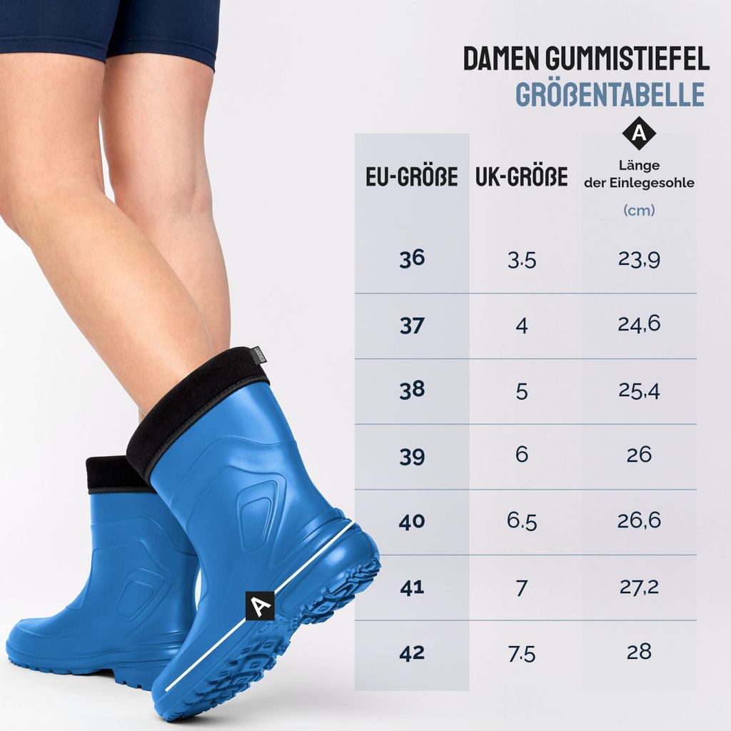 Ladeheid Damen Thermo Eva Gummistiefel federleicht LA-800-2017 (Graphite/Schwarz, 40).
