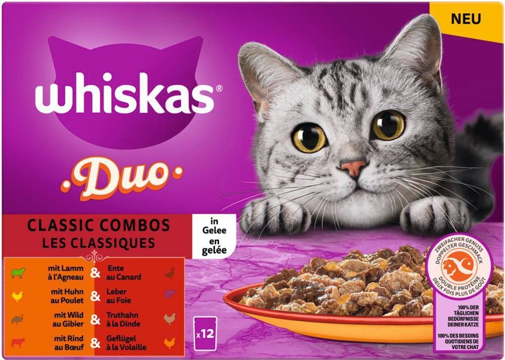 whiskas DUO Classic Combos in Gelee (12 x 85 g) Produktbild 
