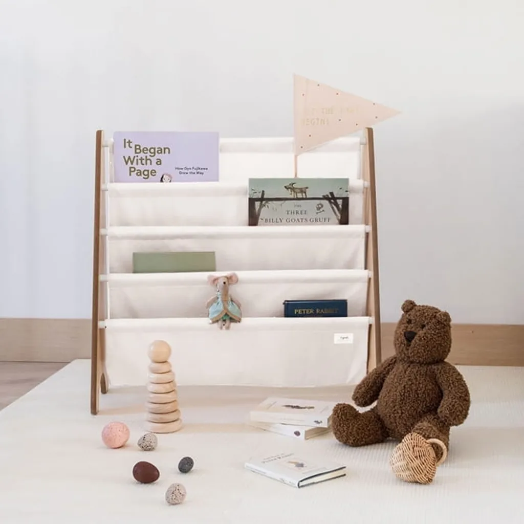 3 Sprouts Étagère à Livres Enfant Recycled Solid Cream Meuble Bas - 2