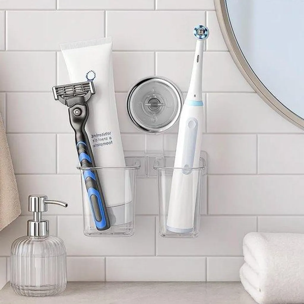Porte-brosse à dents électrique : fini l'encombrement sur le lavabo !