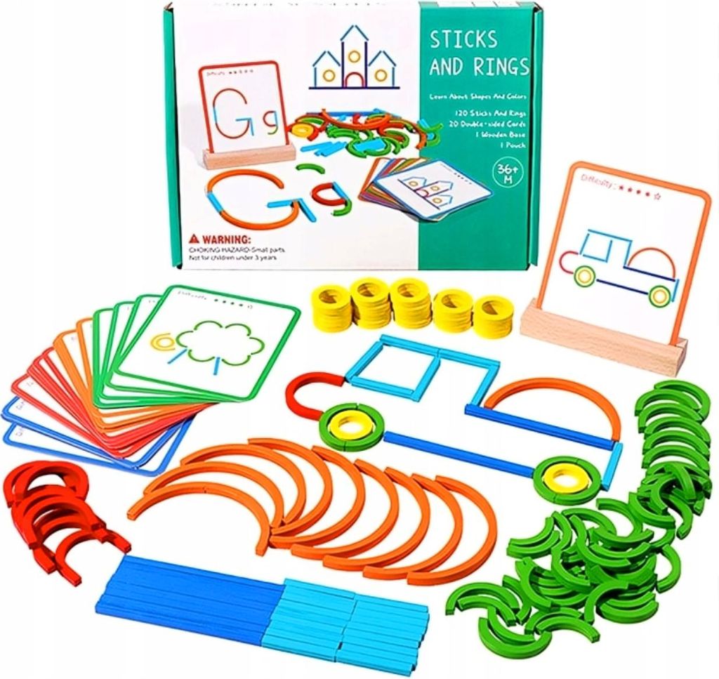 Puzzle Drevené bloky Puzzle pre deti Kreatívne tvary Obrázok produktu 