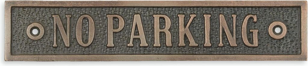 Gusseiserne „Parkverbot“-Plakette Schild Replikat Retro Design Dekoration