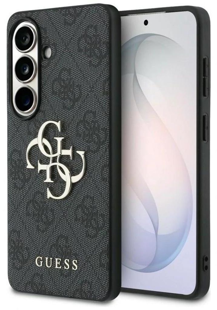 Custodia Guess Galaxy S26 in Pelle finta grigio oro 4G con Immagine del prodotto 