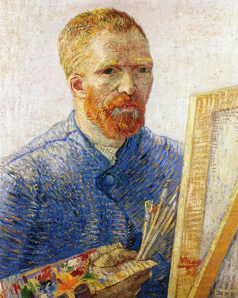 Vincent Van Gogh Kunstdruck Bild - Selbstbildnis Vor Der Staffelei, 1888 (50 x 40 cm)