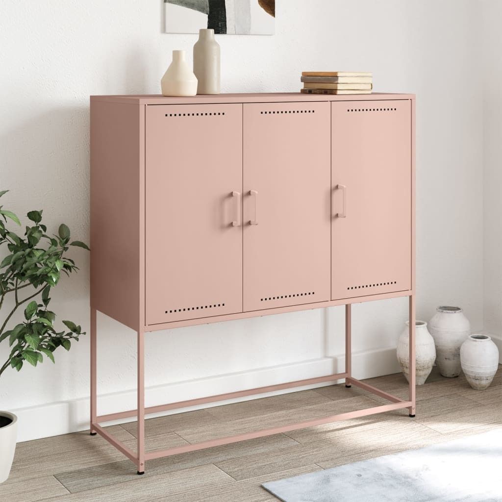 vidaXL Highboard Rosa 100,5x39x107 cm Stahl Produktbild 