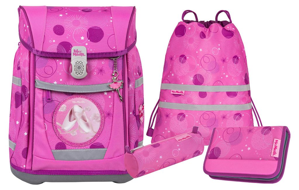 McNeill sac d'école Tenero Schoolbag Set 5 pièces Pinky Image du produit 