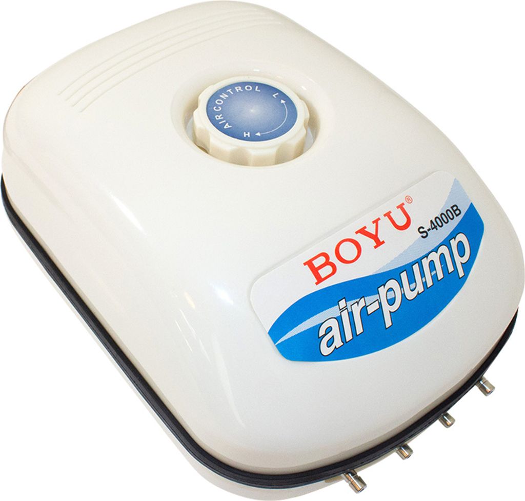 BOYU S-4000B Luftpumpe, 4 x 192 l/h | Belüftungspumpe