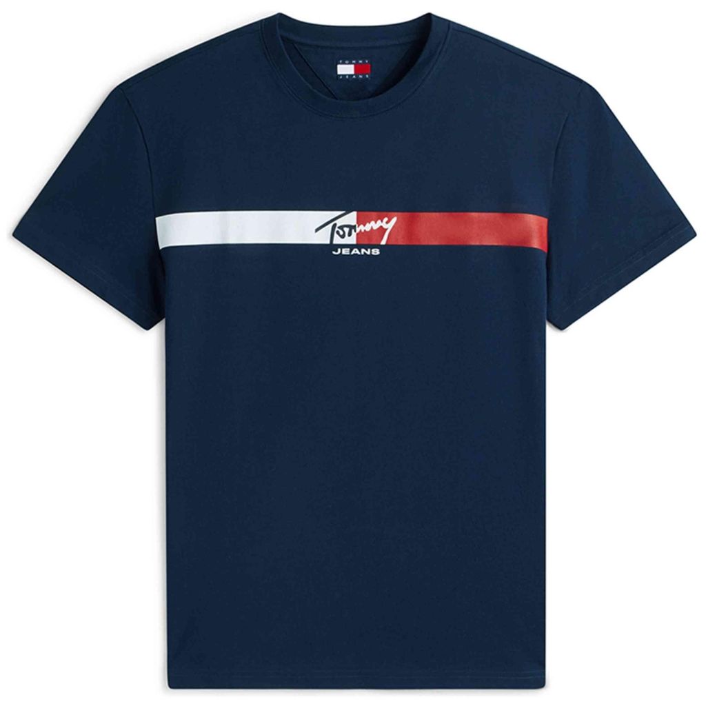 T-Shirt Tommy Hilfiger TJM REG SIGNATURE STRIPE T EXT für Herren