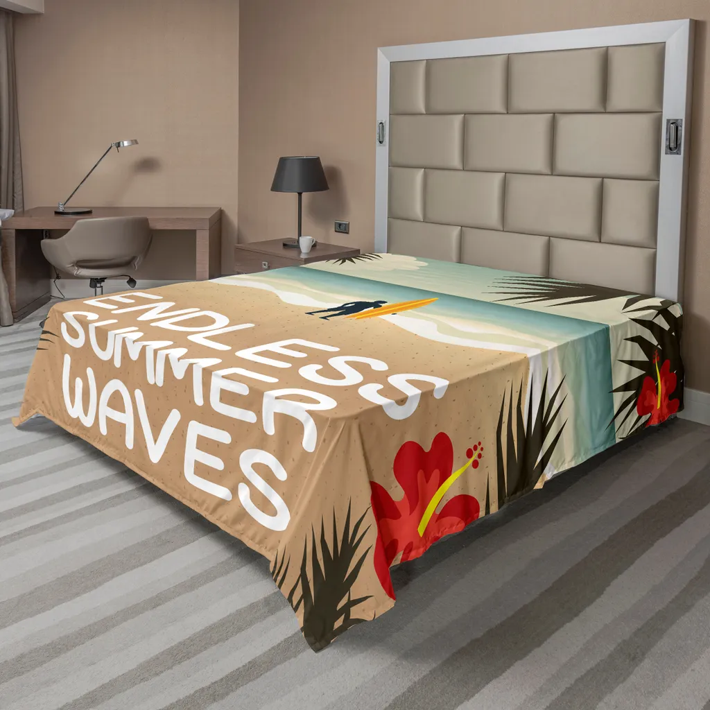Drap de lit Surf ABAKUHAUS motif ethnique bohème multicolore 244 x 205 cm