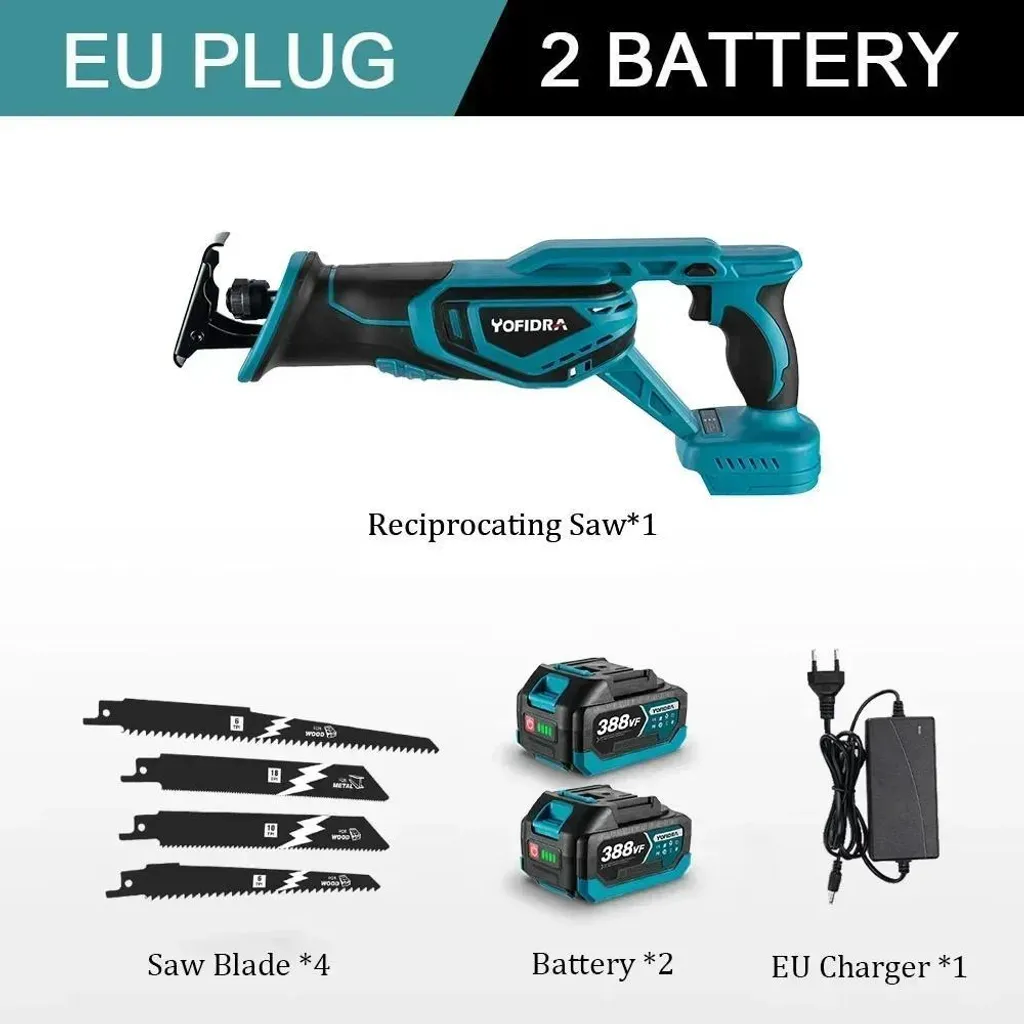 Seghetto Alternativo 18V Brushless Professionale - 2 Batterie 3000 corse/min