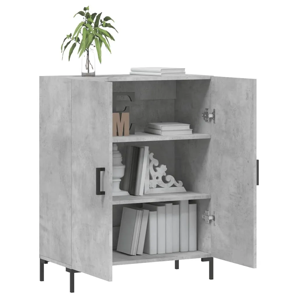 The Living Store credenza cemento grigio 69,5x34x90 cm materiale legno - 4