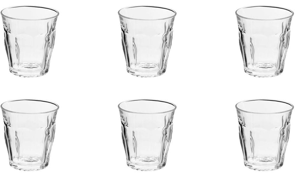 Duralex Wasserglas Picardie 250ml 6er Set stapelbar