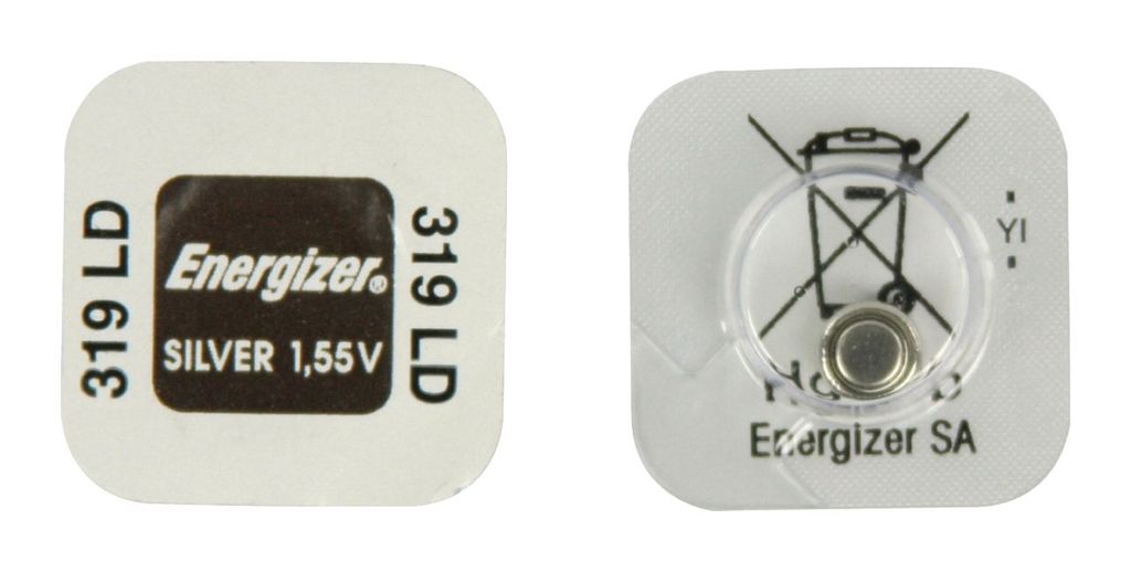 Energizer Knopfzellen-Batterie, Silberoxid, 1.55 V, 18 mAh (319 / SR64)
