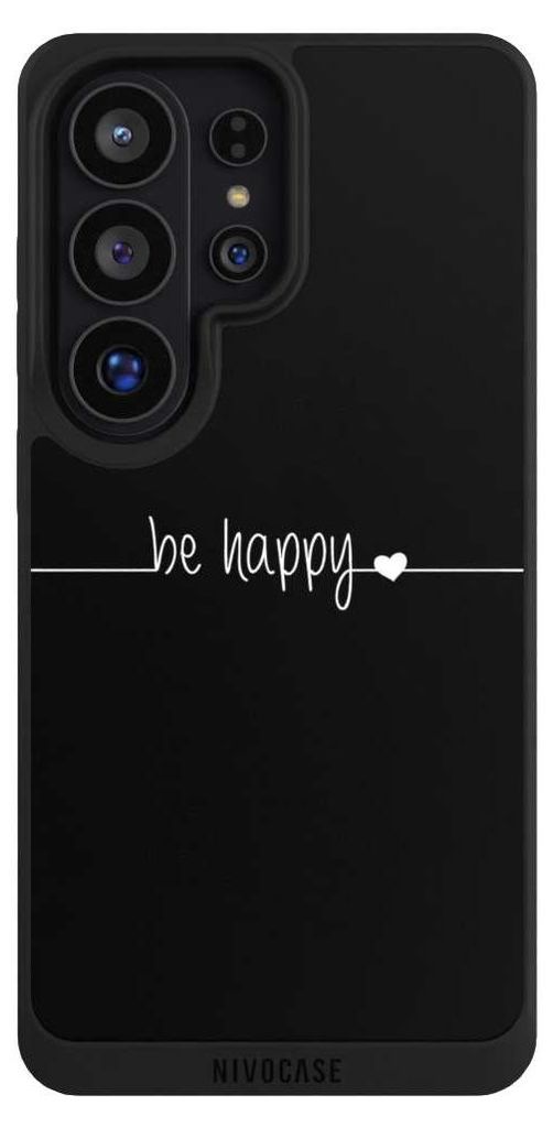 NIVOCASE Handyhülle für Samsung Galaxy S26 Ultra Hülle NIVOpure Case Schwarz Glück Sprüche Statement