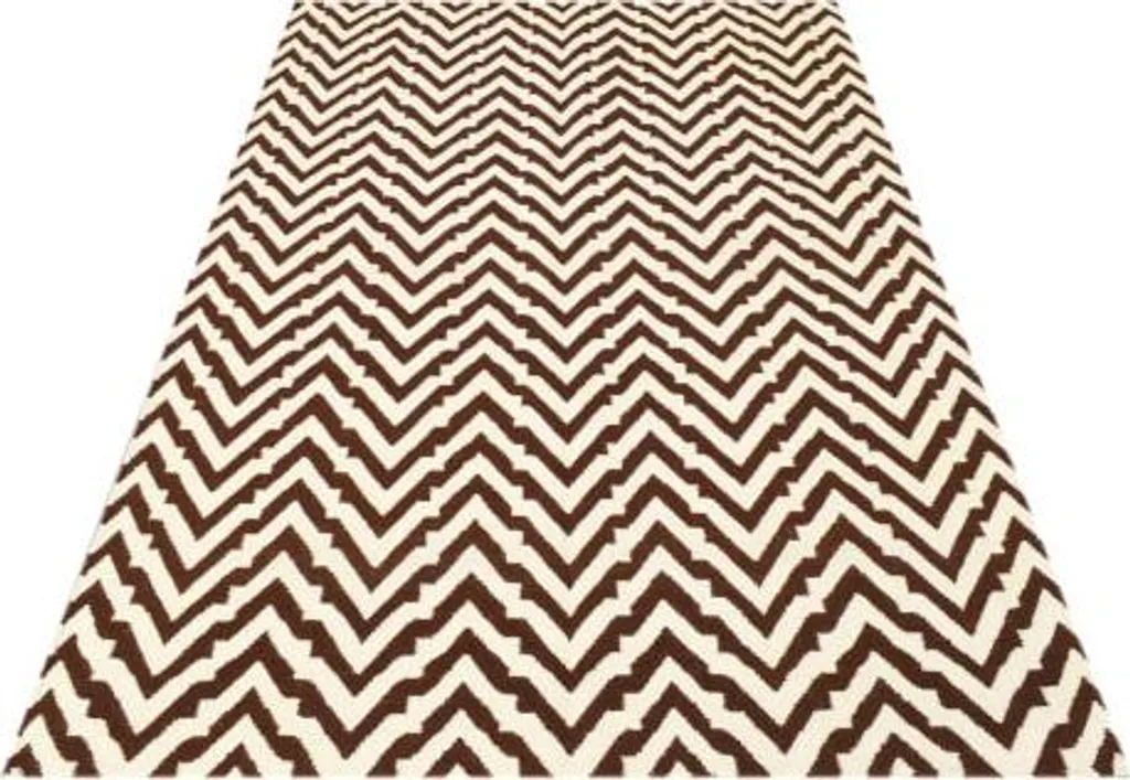 Tapis Kelim Pauline marron 155x240 cm - Anti-poussière et facile à laver