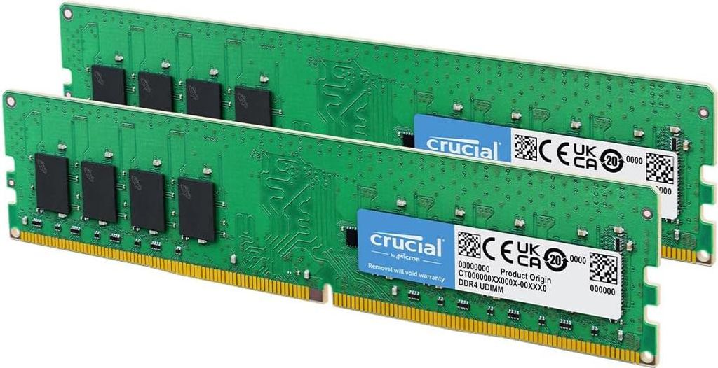 Crucial 64Gb 2x 32 GB DDR4 3200 MHz RAM PC4 Ram Speicher CT32G4DFD832A 288-Pin